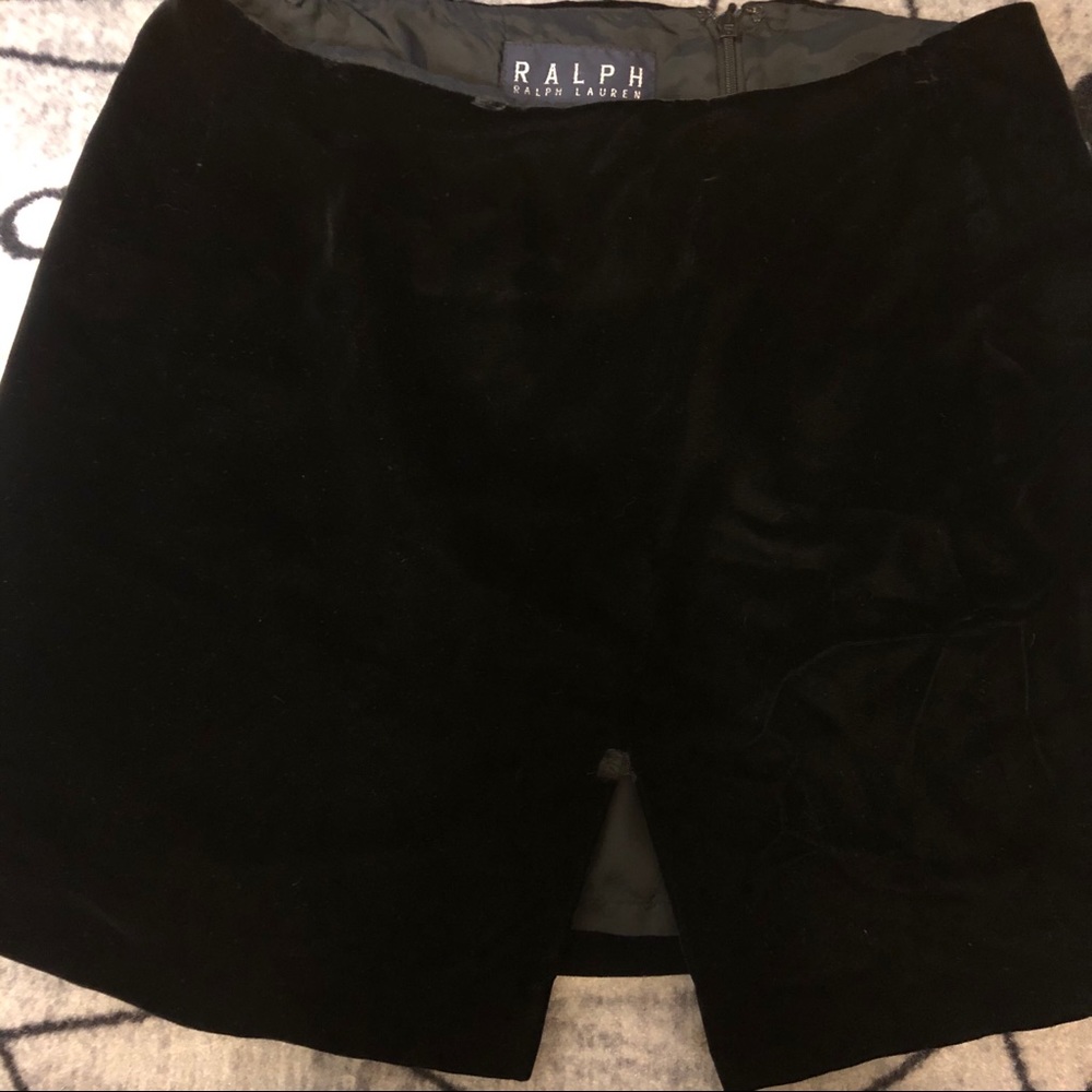 DAMAGED Ralph Lauren Velvet Soft Mini Skirt